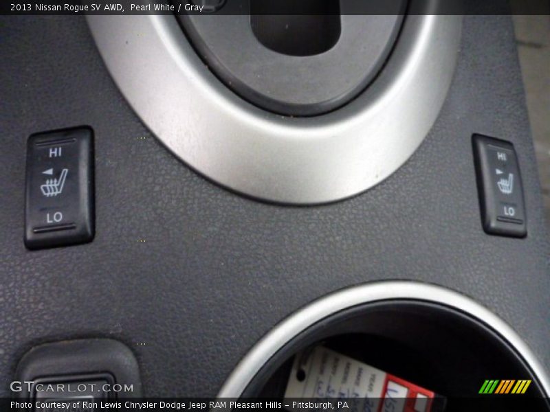 Pearl White / Gray 2013 Nissan Rogue SV AWD
