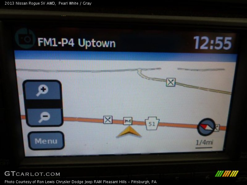 Pearl White / Gray 2013 Nissan Rogue SV AWD
