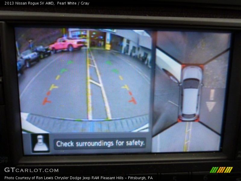 Pearl White / Gray 2013 Nissan Rogue SV AWD