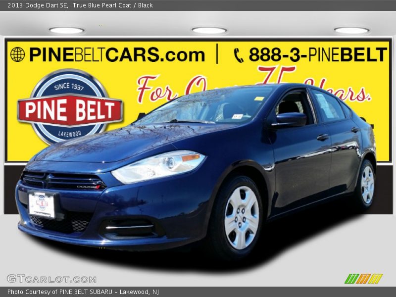 True Blue Pearl Coat / Black 2013 Dodge Dart SE