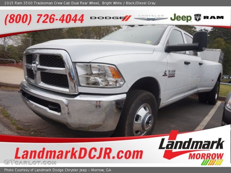 Bright White / Black/Diesel Gray 2015 Ram 3500 Tradesman Crew Cab Dual Rear Wheel