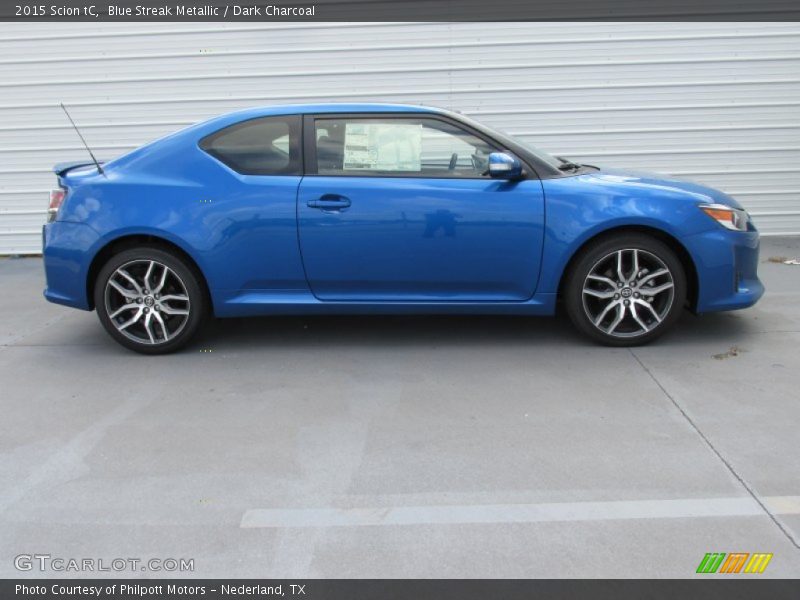 Blue Streak Metallic / Dark Charcoal 2015 Scion tC