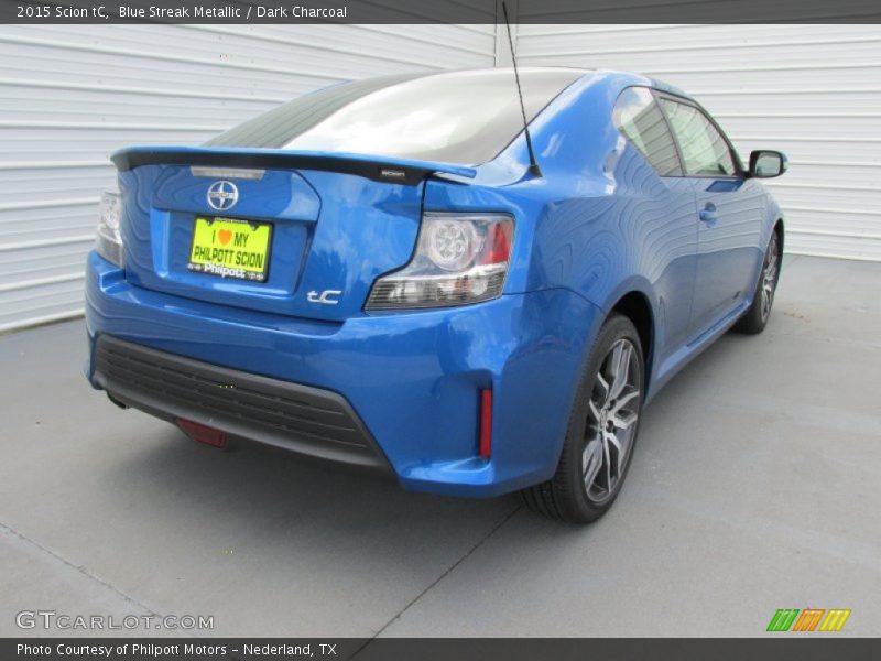 Blue Streak Metallic / Dark Charcoal 2015 Scion tC