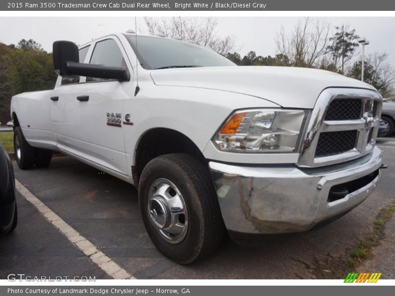 Bright White / Black/Diesel Gray 2015 Ram 3500 Tradesman Crew Cab Dual Rear Wheel