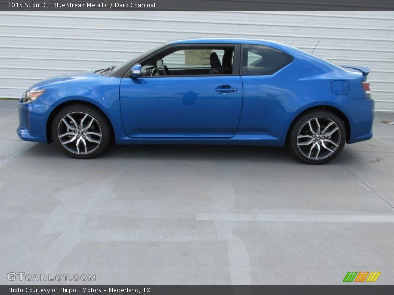 Blue Streak Metallic / Dark Charcoal 2015 Scion tC