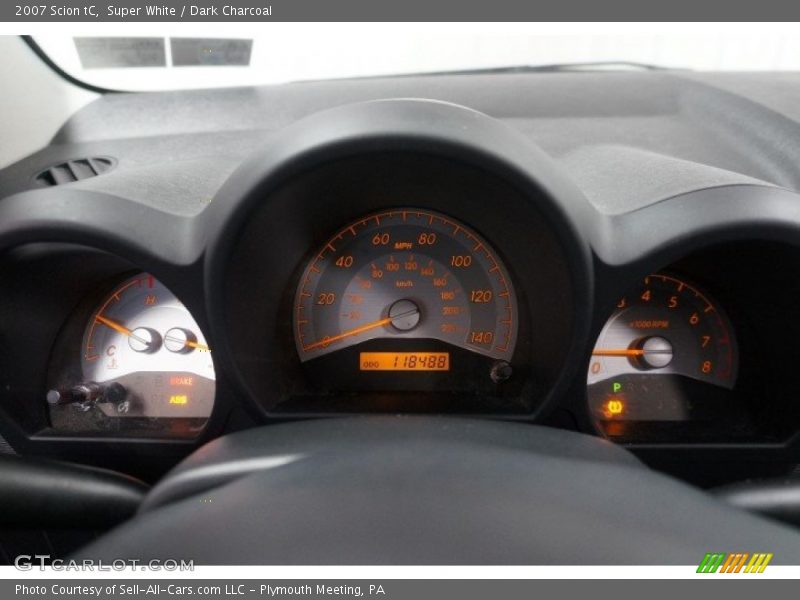 Super White / Dark Charcoal 2007 Scion tC