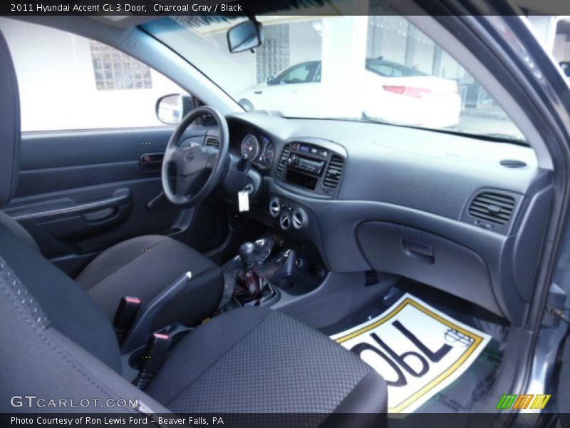 Charcoal Gray / Black 2011 Hyundai Accent GL 3 Door