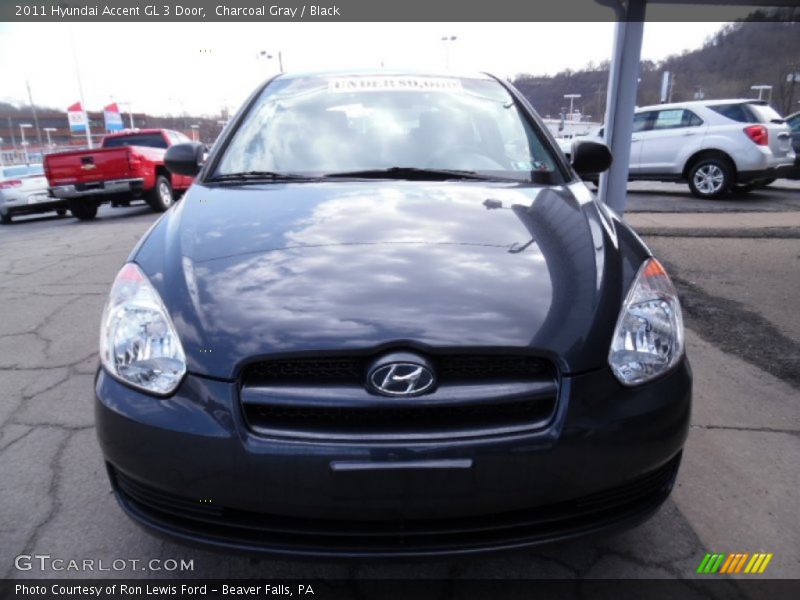 Charcoal Gray / Black 2011 Hyundai Accent GL 3 Door