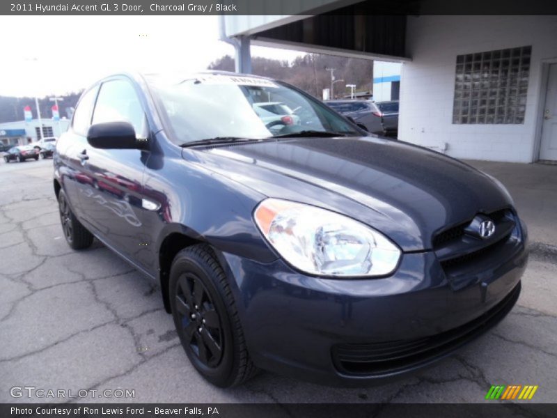 Charcoal Gray / Black 2011 Hyundai Accent GL 3 Door