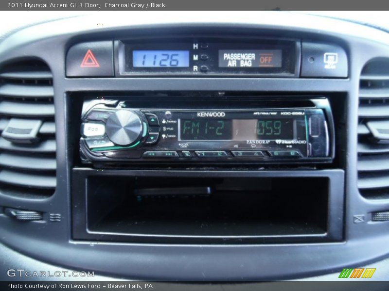 Charcoal Gray / Black 2011 Hyundai Accent GL 3 Door