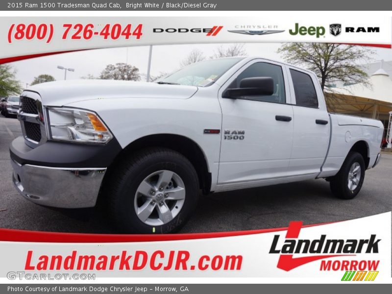 Bright White / Black/Diesel Gray 2015 Ram 1500 Tradesman Quad Cab