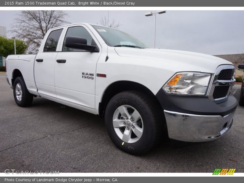 Bright White / Black/Diesel Gray 2015 Ram 1500 Tradesman Quad Cab