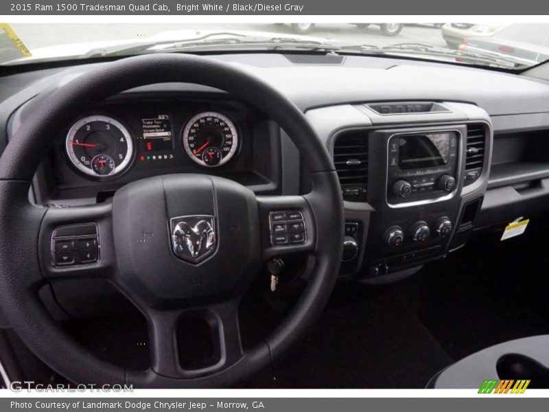 Bright White / Black/Diesel Gray 2015 Ram 1500 Tradesman Quad Cab