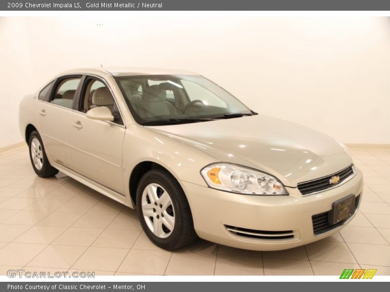 Gold Mist Metallic / Neutral 2009 Chevrolet Impala LS