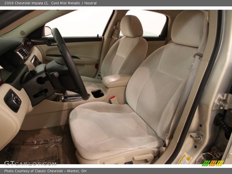 Front Seat of 2009 Impala LS