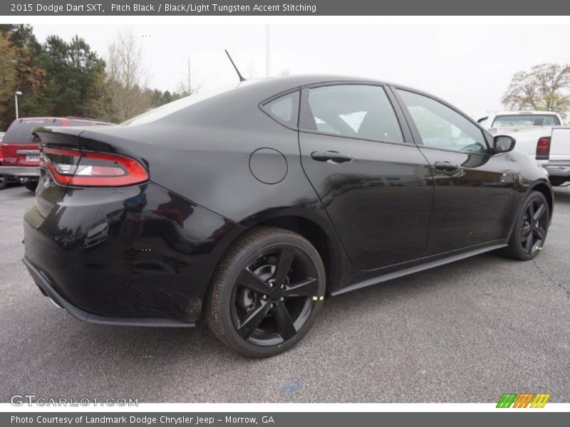 Pitch Black / Black/Light Tungsten Accent Stitching 2015 Dodge Dart SXT