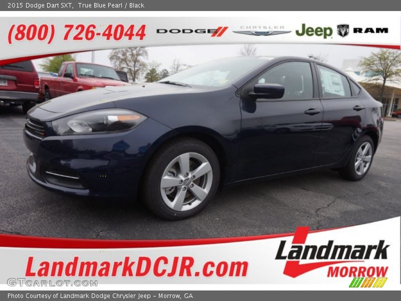 True Blue Pearl / Black 2015 Dodge Dart SXT