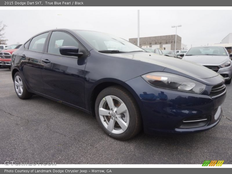 True Blue Pearl / Black 2015 Dodge Dart SXT