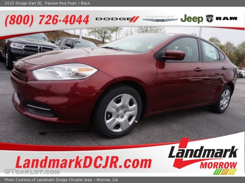 Passion Red Pearl / Black 2015 Dodge Dart SE