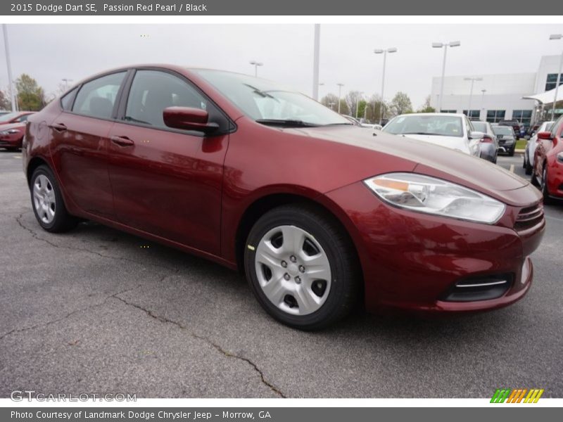 Passion Red Pearl / Black 2015 Dodge Dart SE