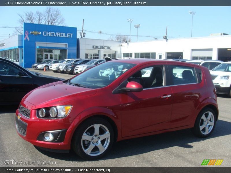 Crystal Red Tintcoat / Jet Black/Dark Titanium 2014 Chevrolet Sonic LTZ Hatchback