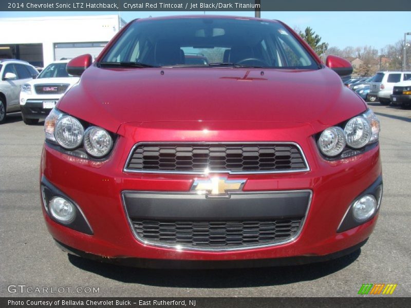 Crystal Red Tintcoat / Jet Black/Dark Titanium 2014 Chevrolet Sonic LTZ Hatchback