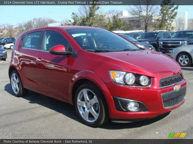 Crystal Red Tintcoat / Jet Black/Dark Titanium 2014 Chevrolet Sonic LTZ Hatchback