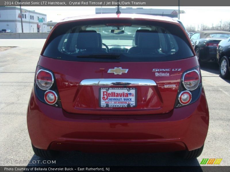 Crystal Red Tintcoat / Jet Black/Dark Titanium 2014 Chevrolet Sonic LTZ Hatchback