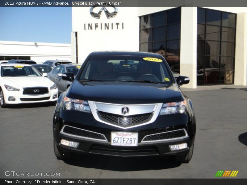 Crystal Black Pearl / Umber 2013 Acura MDX SH-AWD Advance