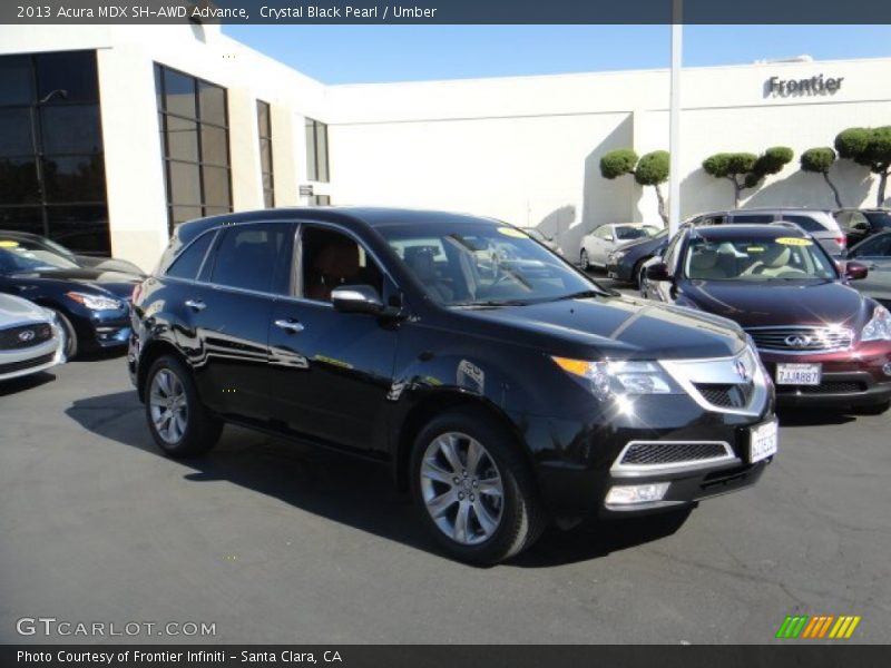 Crystal Black Pearl / Umber 2013 Acura MDX SH-AWD Advance