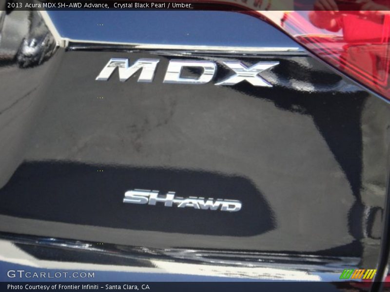 Crystal Black Pearl / Umber 2013 Acura MDX SH-AWD Advance