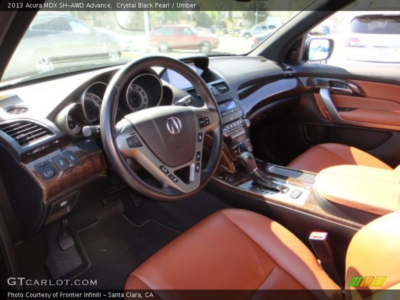 Crystal Black Pearl / Umber 2013 Acura MDX SH-AWD Advance