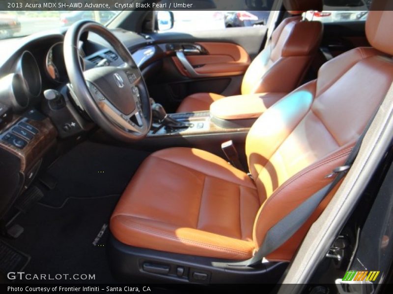 Crystal Black Pearl / Umber 2013 Acura MDX SH-AWD Advance