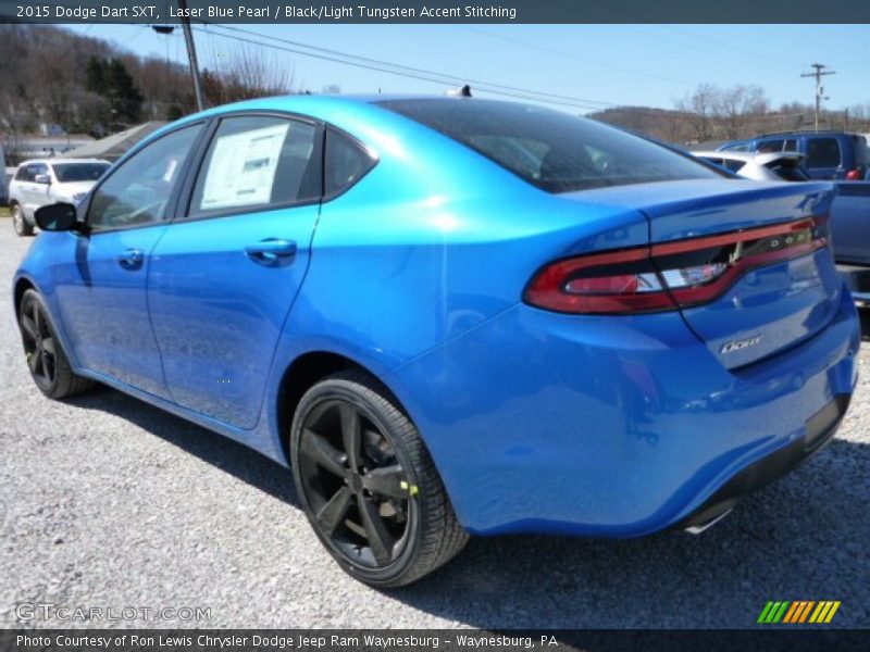 Laser Blue Pearl / Black/Light Tungsten Accent Stitching 2015 Dodge Dart SXT
