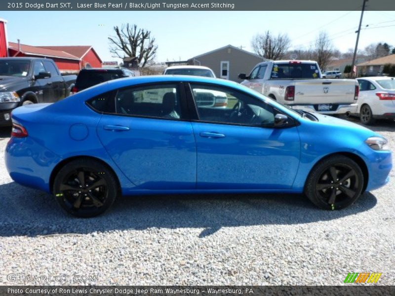 Laser Blue Pearl / Black/Light Tungsten Accent Stitching 2015 Dodge Dart SXT