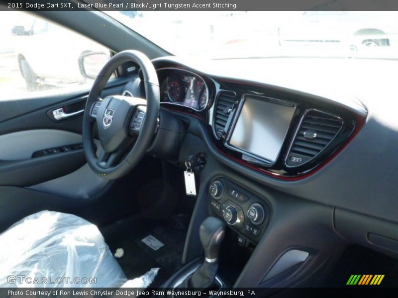 Laser Blue Pearl / Black/Light Tungsten Accent Stitching 2015 Dodge Dart SXT