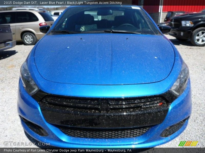 Laser Blue Pearl / Black/Light Tungsten Accent Stitching 2015 Dodge Dart SXT