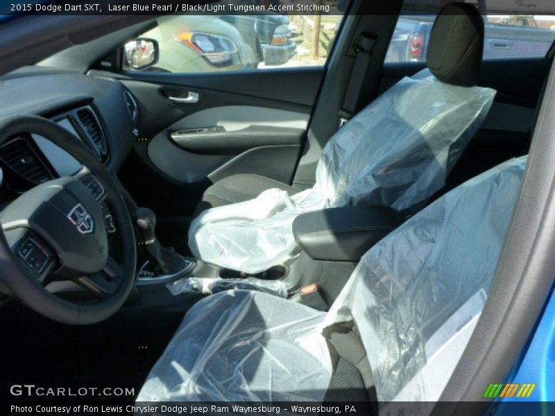 Laser Blue Pearl / Black/Light Tungsten Accent Stitching 2015 Dodge Dart SXT