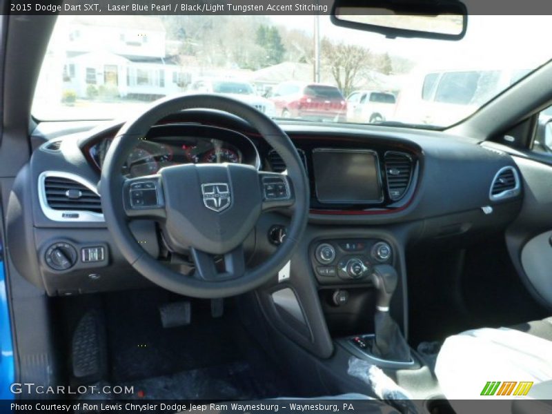 Laser Blue Pearl / Black/Light Tungsten Accent Stitching 2015 Dodge Dart SXT