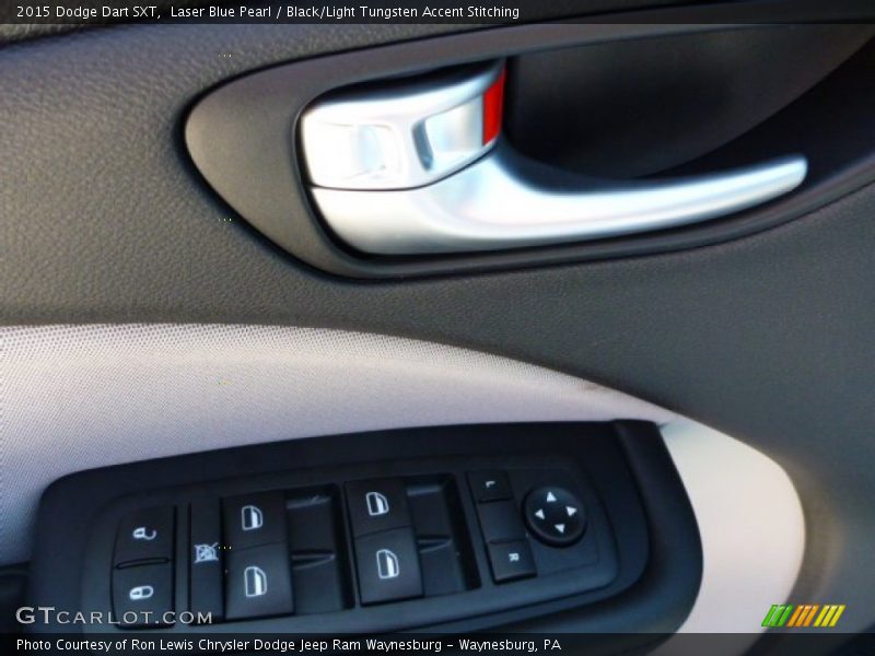 Laser Blue Pearl / Black/Light Tungsten Accent Stitching 2015 Dodge Dart SXT