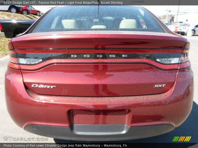 Passion Red Pearl / Light Frost Beige/Pearl Accent Stitching 2015 Dodge Dart SXT
