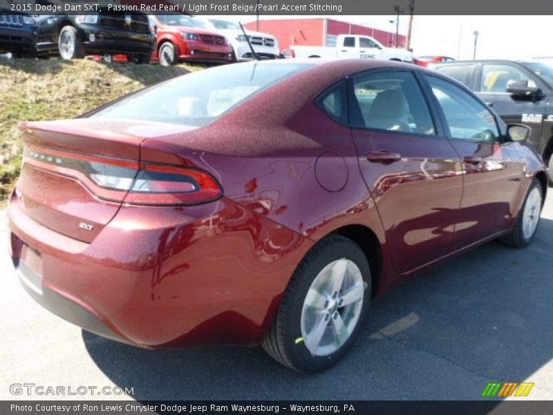 Passion Red Pearl / Light Frost Beige/Pearl Accent Stitching 2015 Dodge Dart SXT