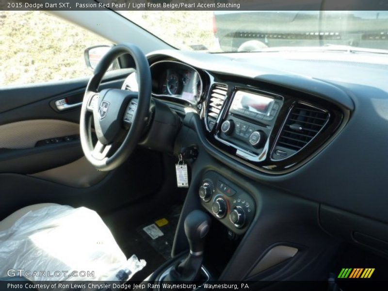 Passion Red Pearl / Light Frost Beige/Pearl Accent Stitching 2015 Dodge Dart SXT