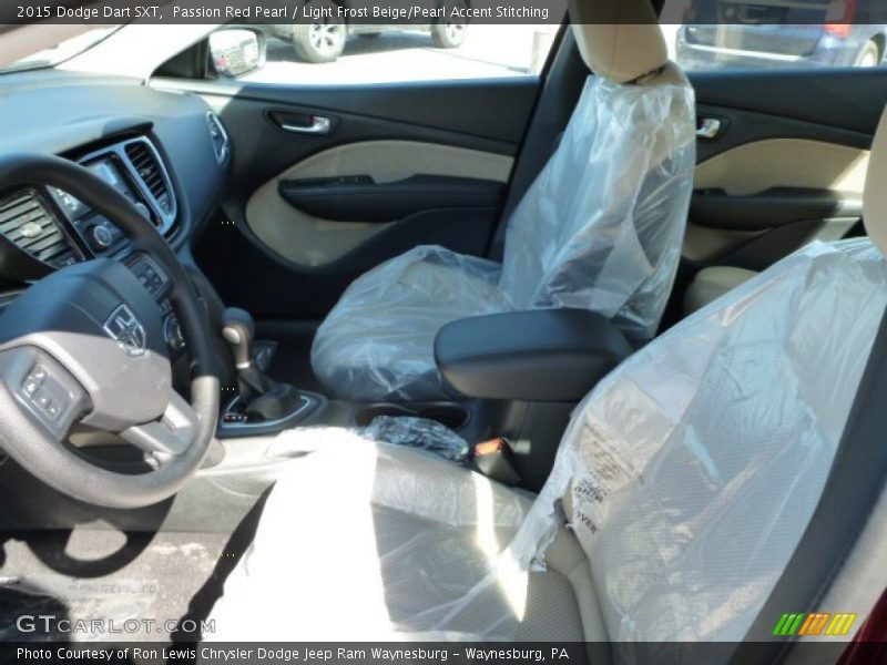 Passion Red Pearl / Light Frost Beige/Pearl Accent Stitching 2015 Dodge Dart SXT