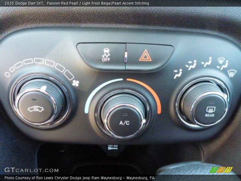 Passion Red Pearl / Light Frost Beige/Pearl Accent Stitching 2015 Dodge Dart SXT