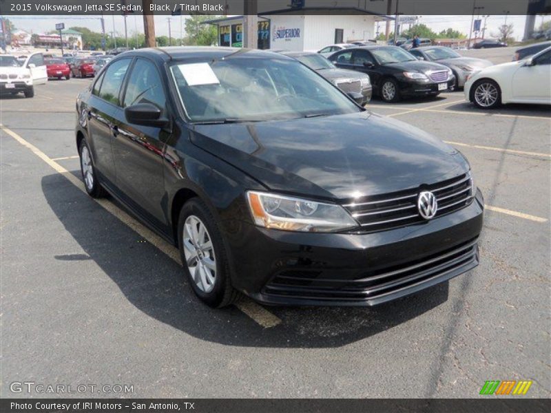 Black / Titan Black 2015 Volkswagen Jetta SE Sedan