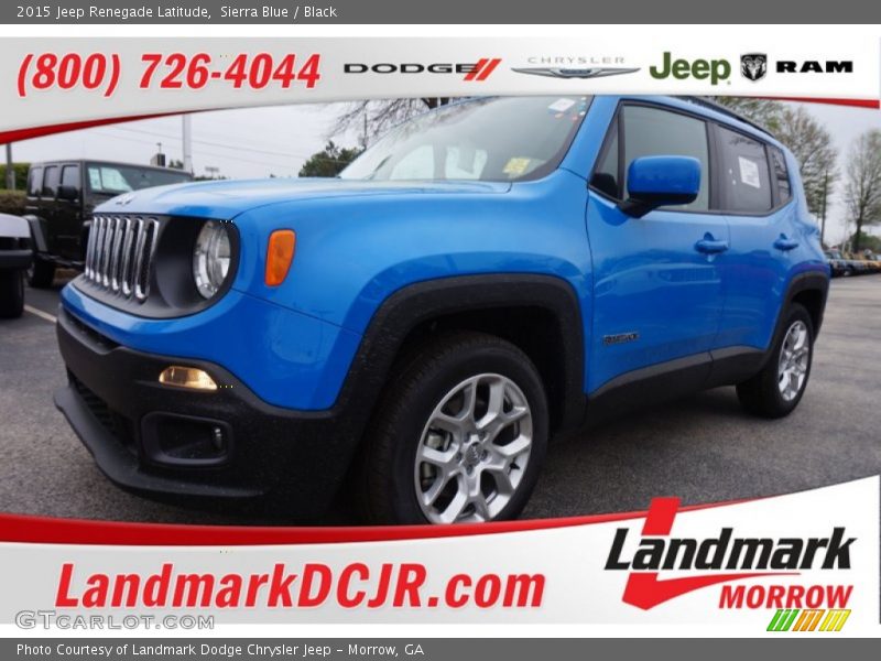 Sierra Blue / Black 2015 Jeep Renegade Latitude