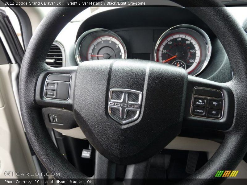 Bright Silver Metallic / Black/Light Graystone 2012 Dodge Grand Caravan SXT