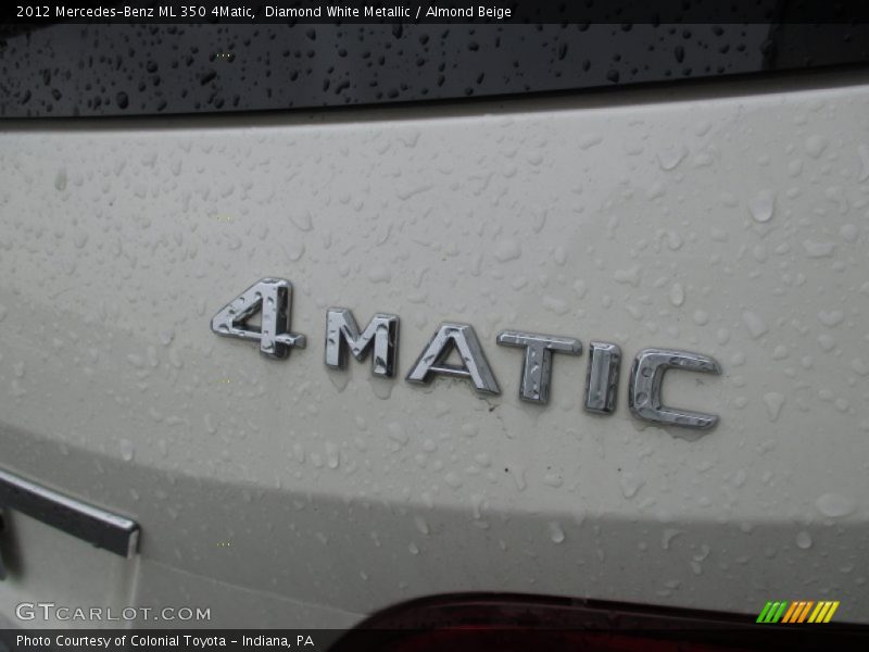 Diamond White Metallic / Almond Beige 2012 Mercedes-Benz ML 350 4Matic
