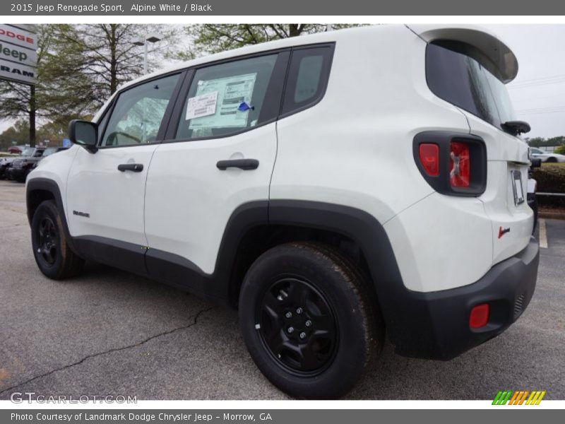 Alpine White / Black 2015 Jeep Renegade Sport
